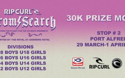 Quick Facts: Rip Curl GromSearch and Rip Curl Cup Port Alfred presented by The Royal St Andrews Hotel.